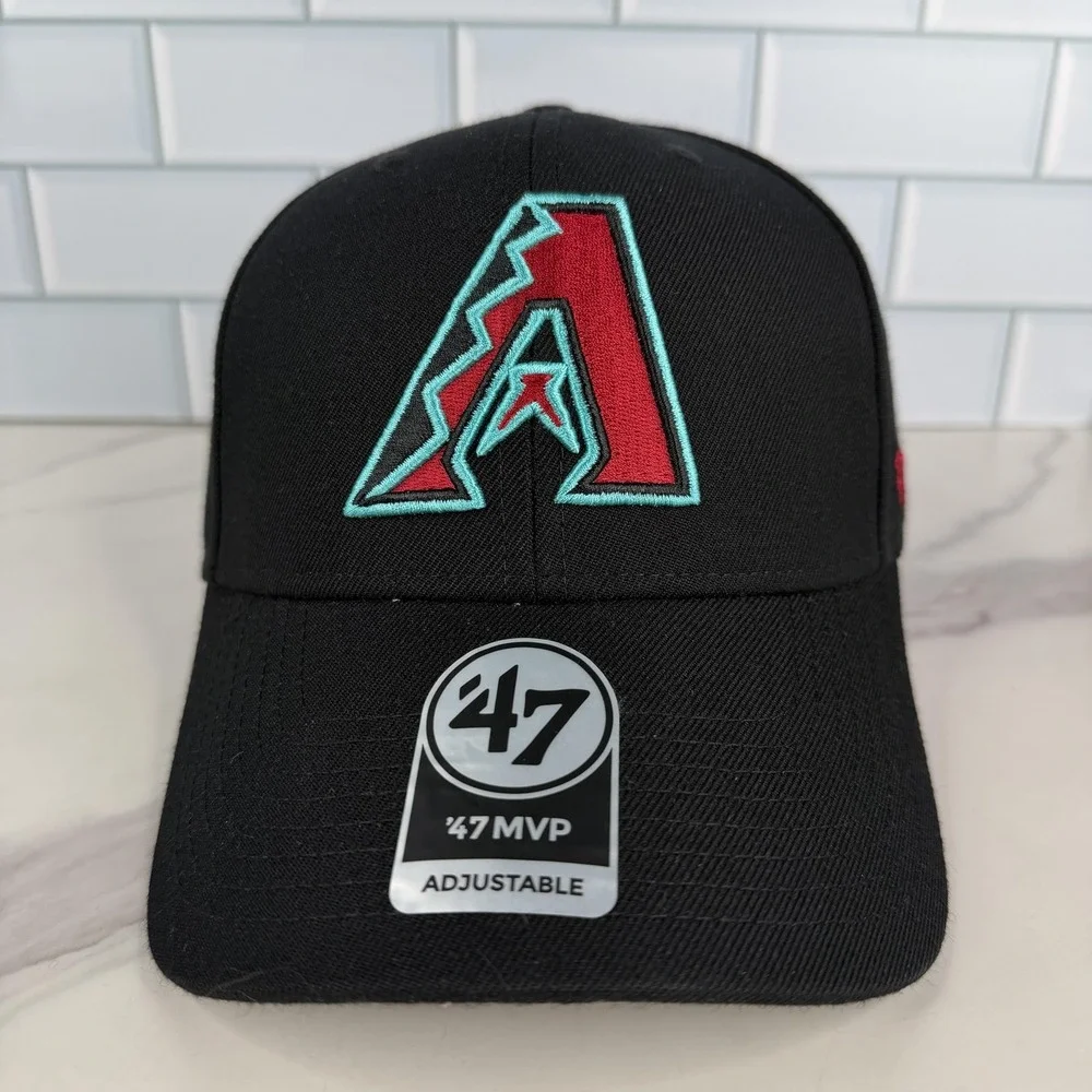 Arizona Diamondbacks Hat Cap Strap Back Mens OSFA Black 47 MVP Baseball Dbacks